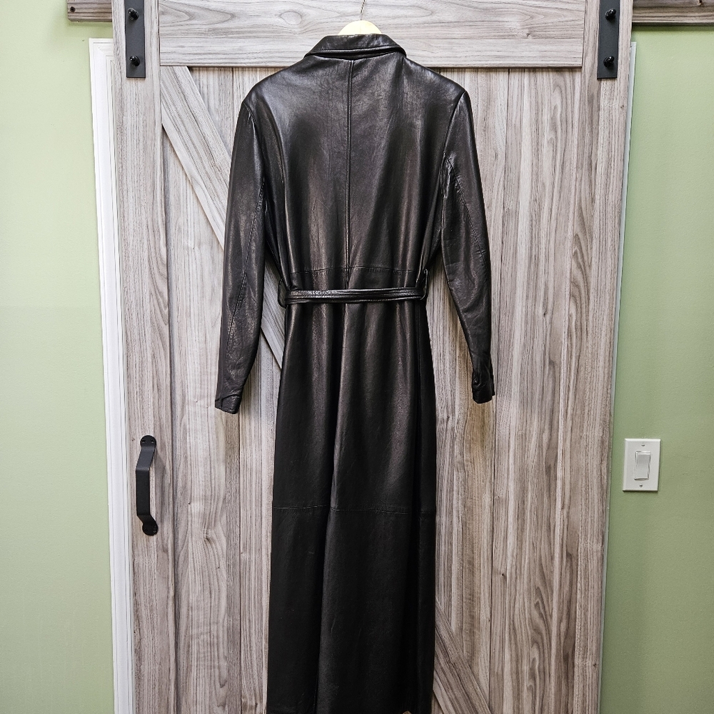 Andrew Marc Trench Leather Coat - Picture 15 of 16